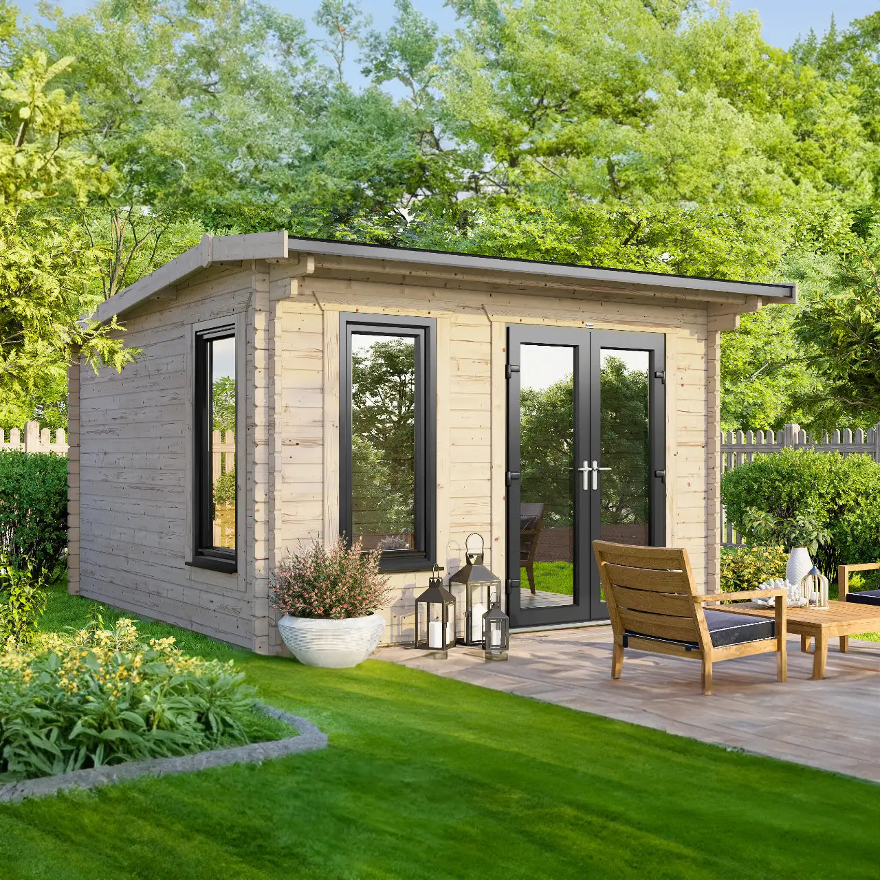 Powersheds Apex Log Cabin - 44mm