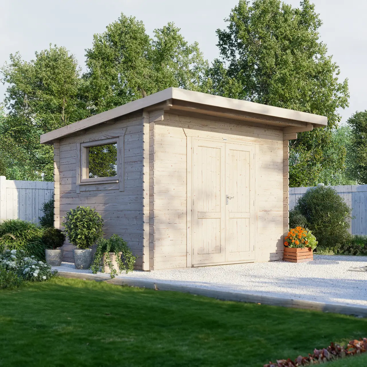 Powersheds Pent Workshop Log Cabin