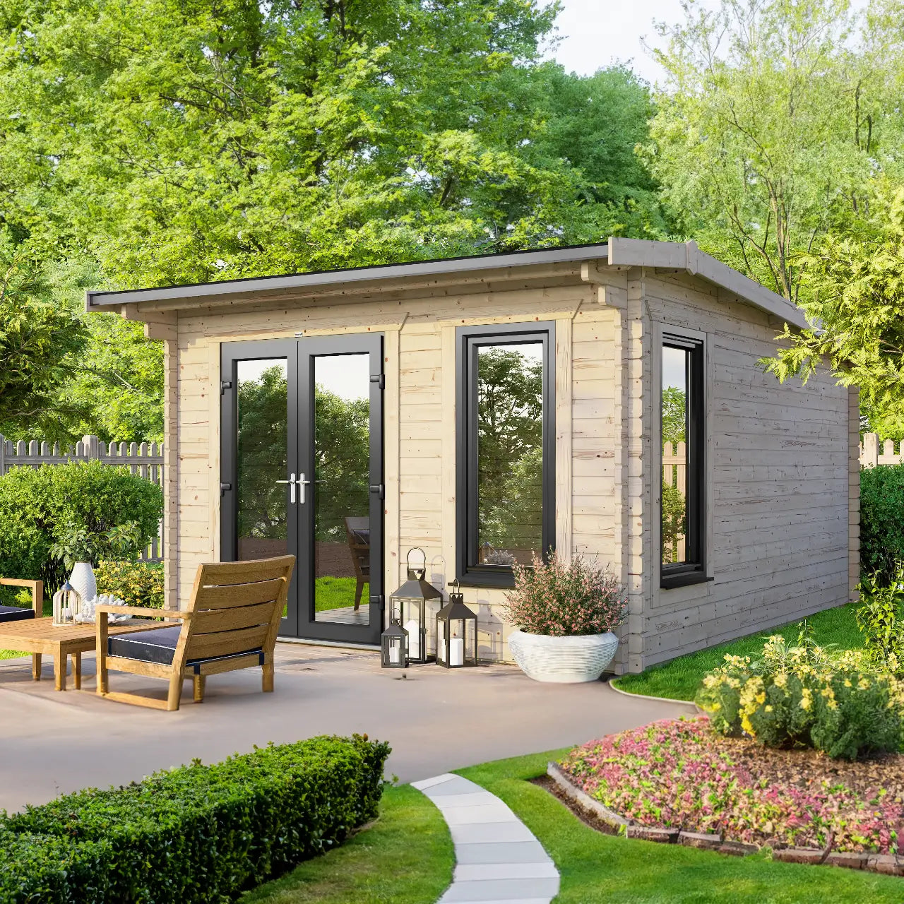 Powersheds Apex Log Cabin - 44mm