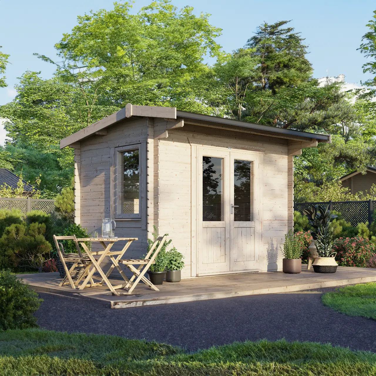 Powersheds Apex Log Cabin - 28mm