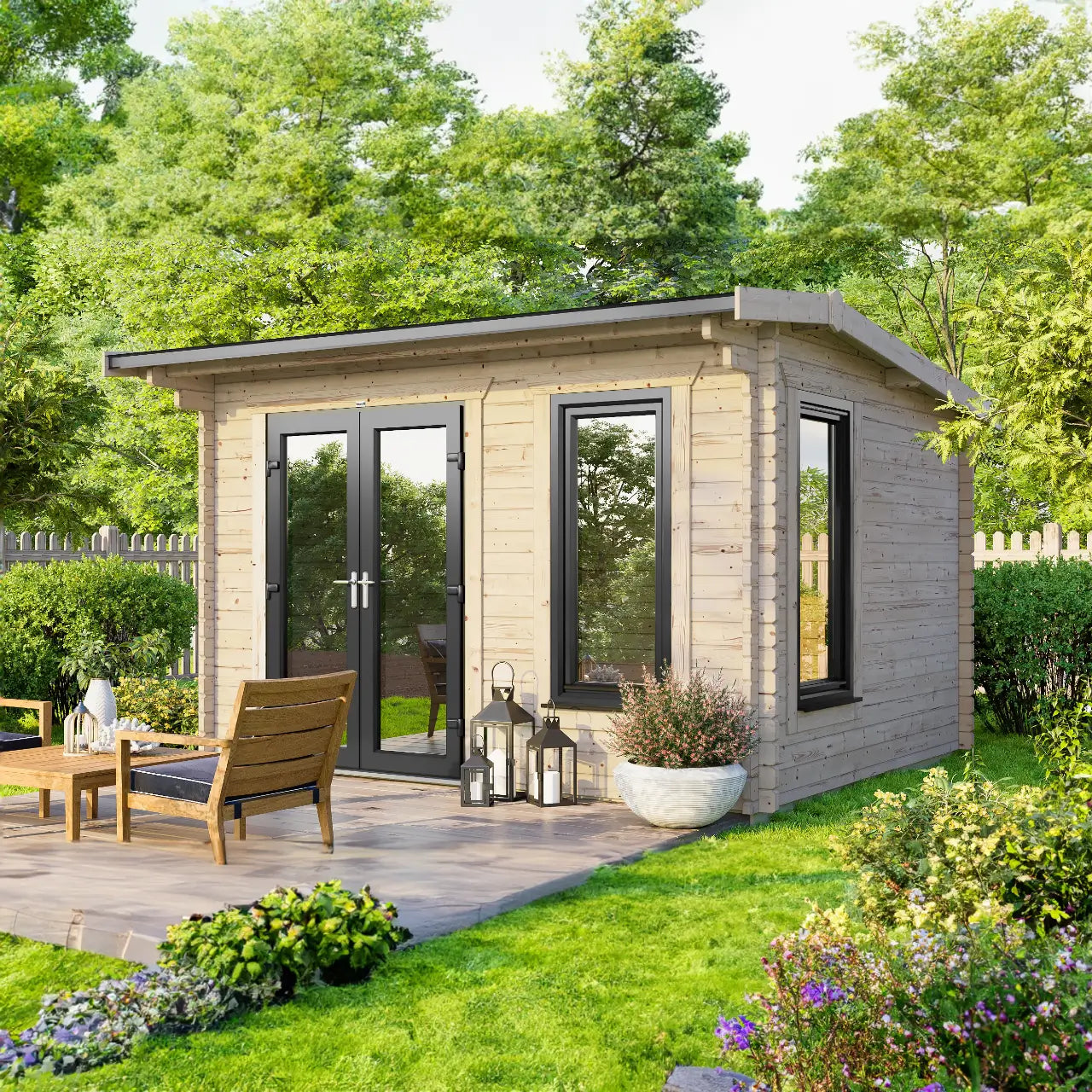 Powersheds Apex Log Cabin - 44mm