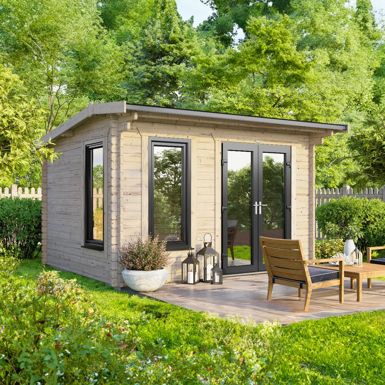 Powersheds Apex Log Cabin - 44mm