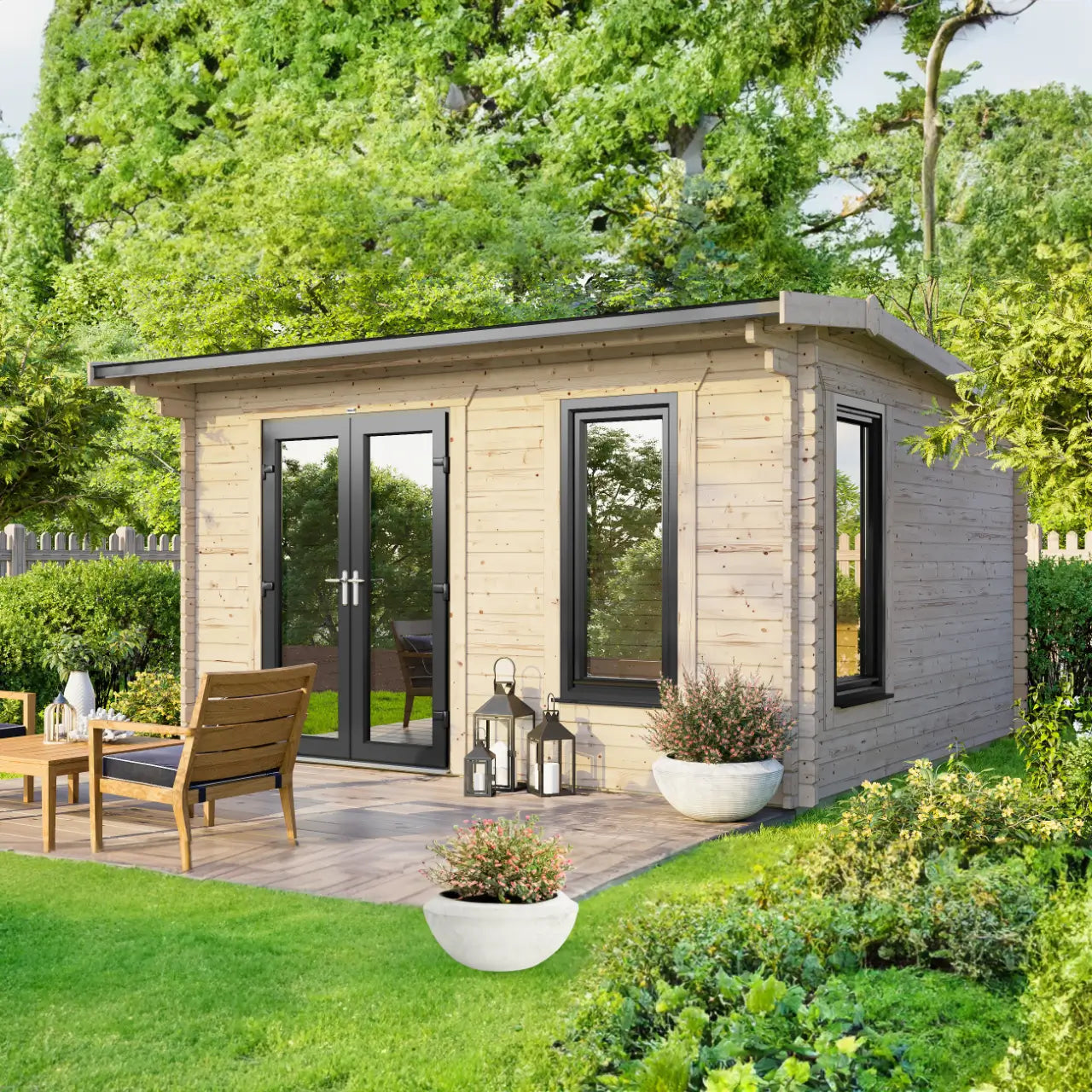 Powersheds Apex Log Cabin - 44mm