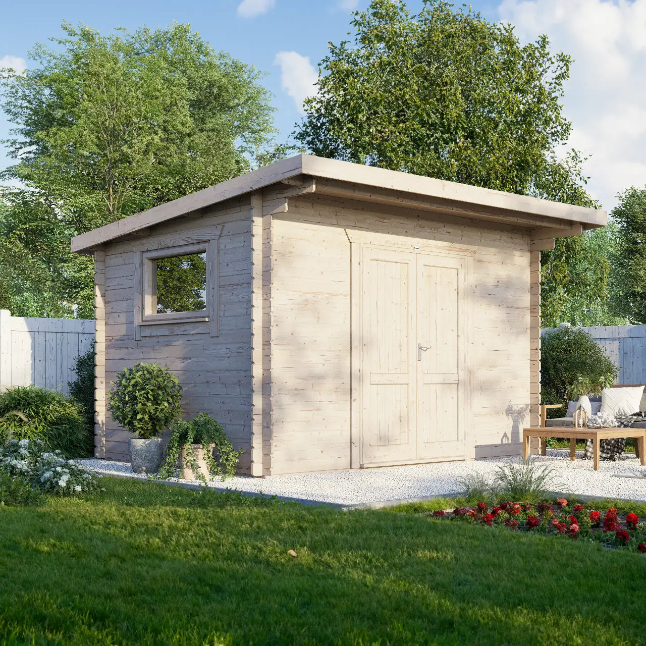 Powersheds Pent Workshop Log Cabin