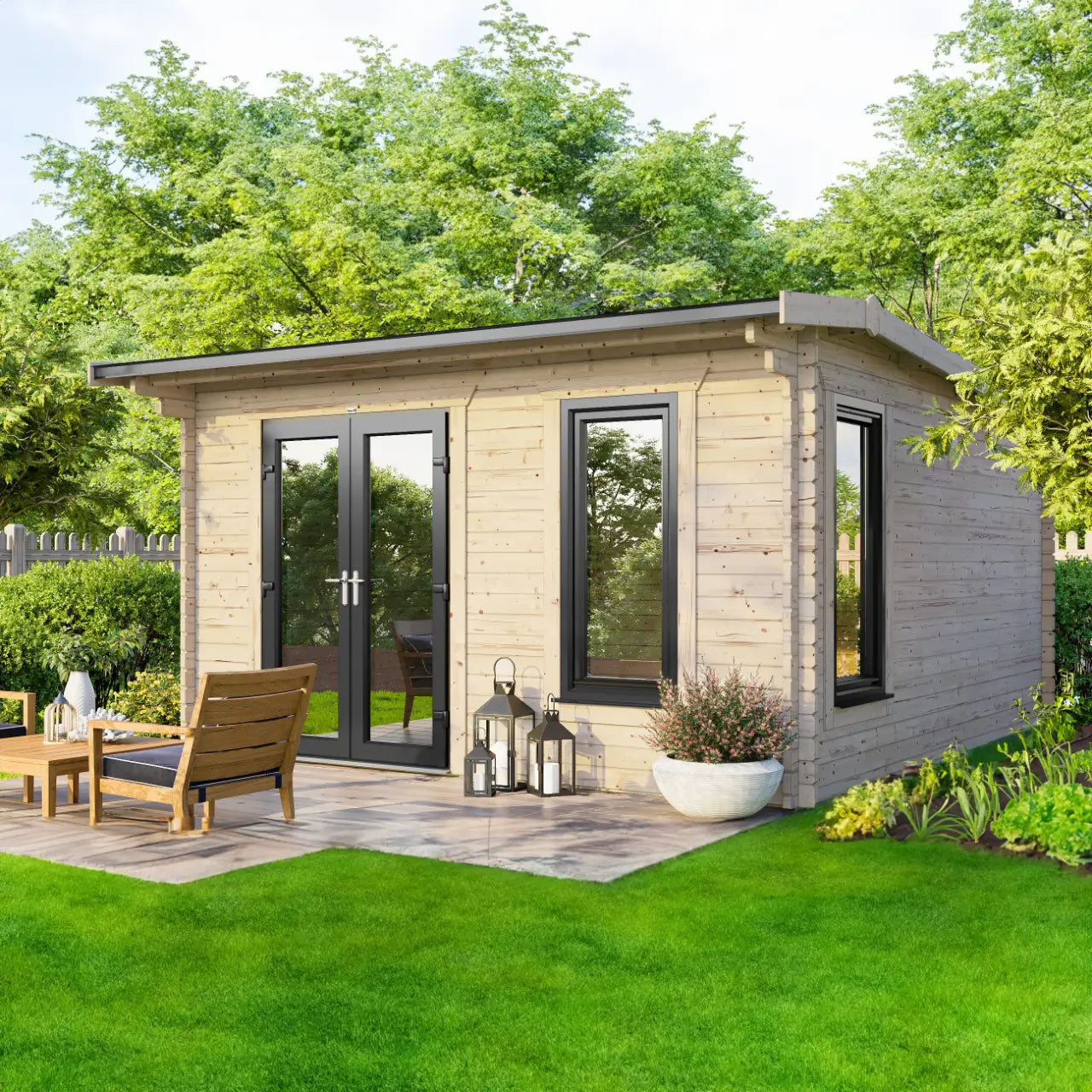 Powersheds Apex Log Cabin - 44mm