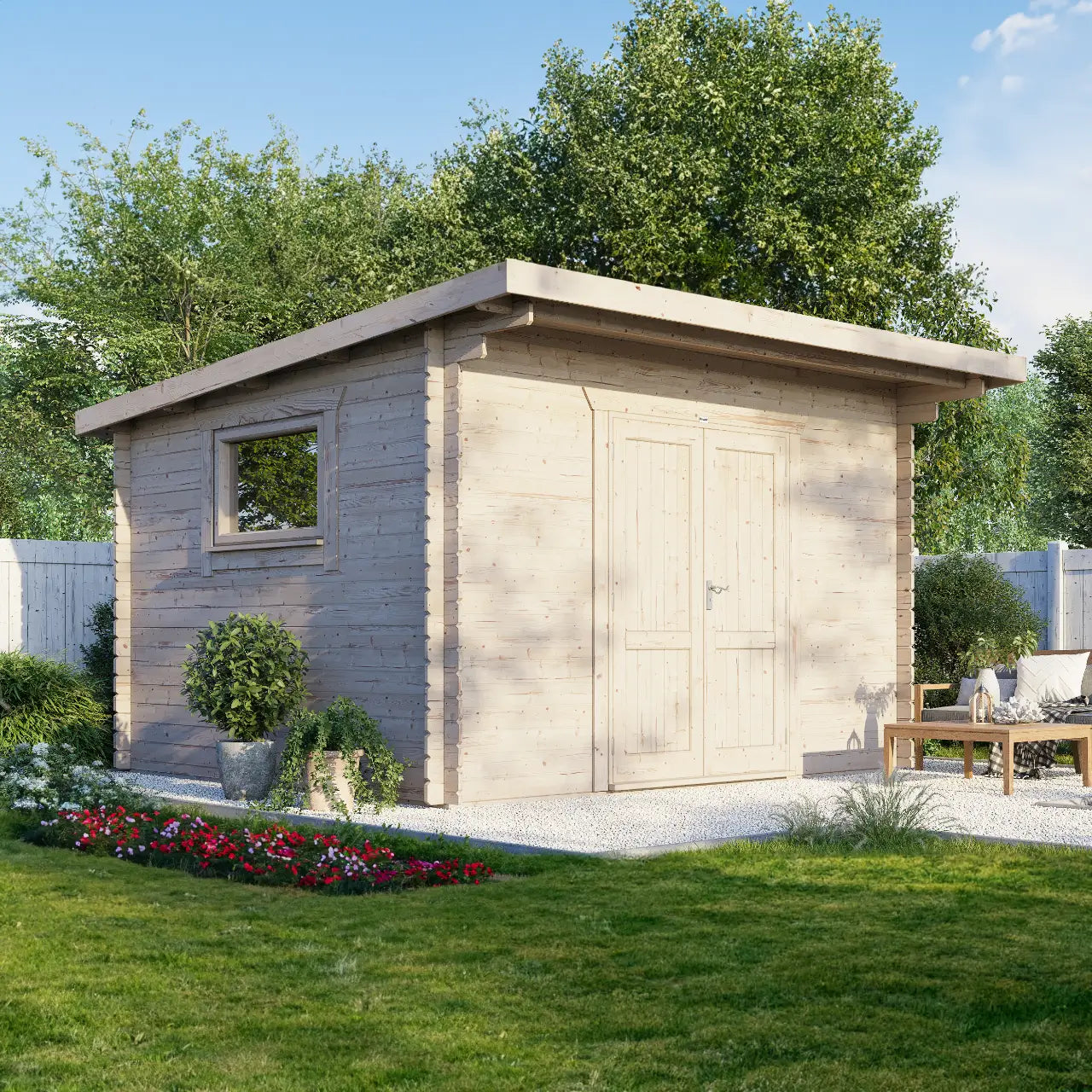 Powersheds Pent Workshop Log Cabin