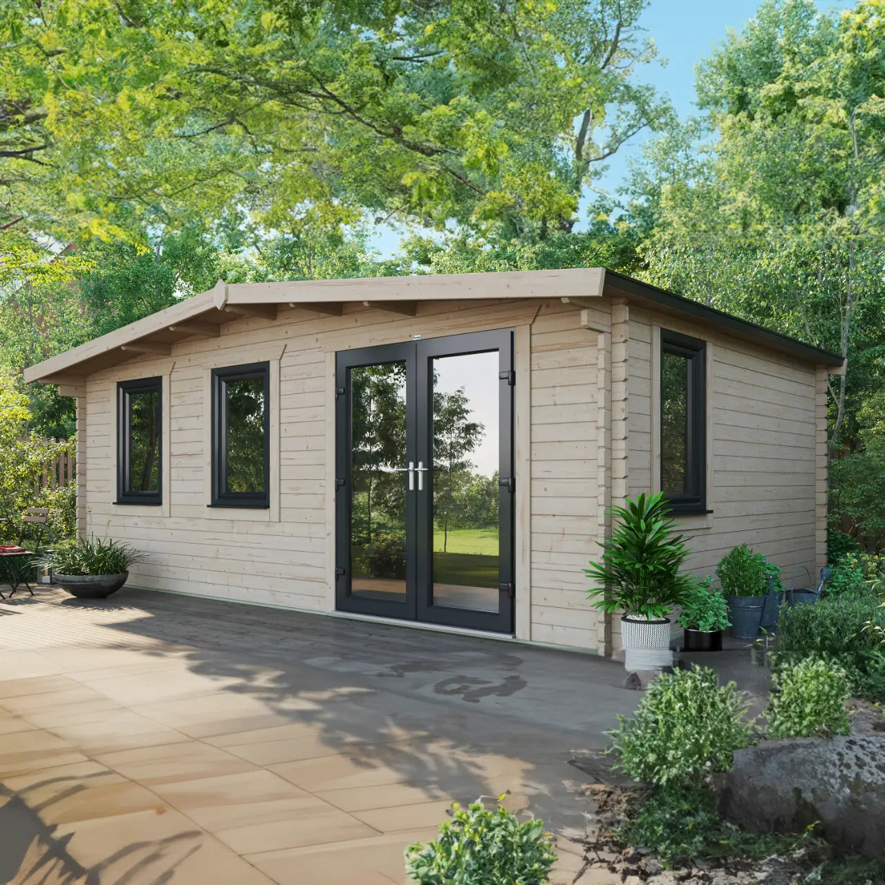 Powersheds Chalet Log Cabin - 44mm