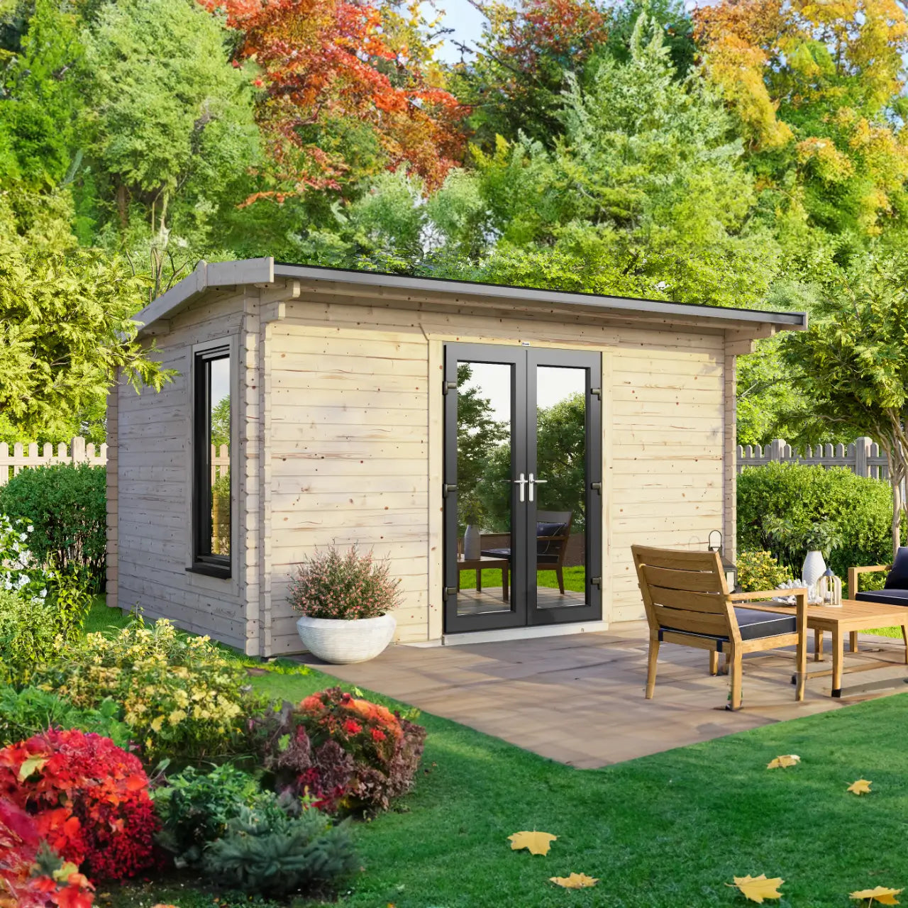Powersheds Apex Log Cabin - 44mm