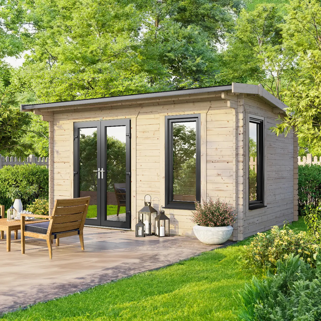 Powersheds Apex Log Cabin - 44mm