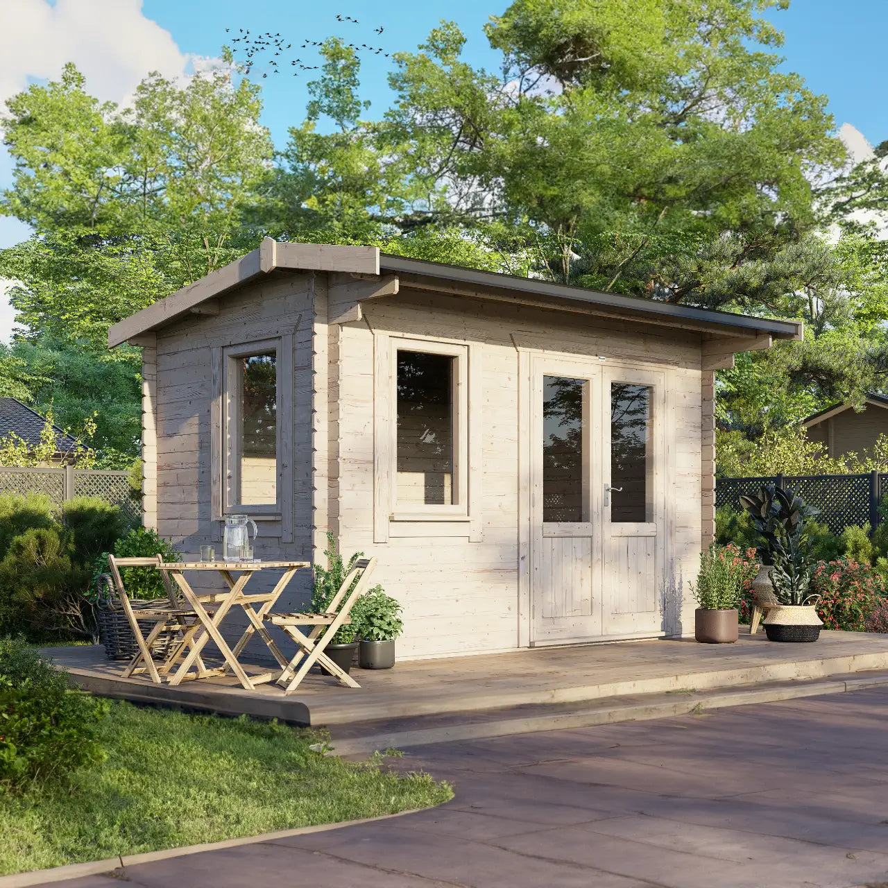 Powersheds Apex Log Cabin - 28mm