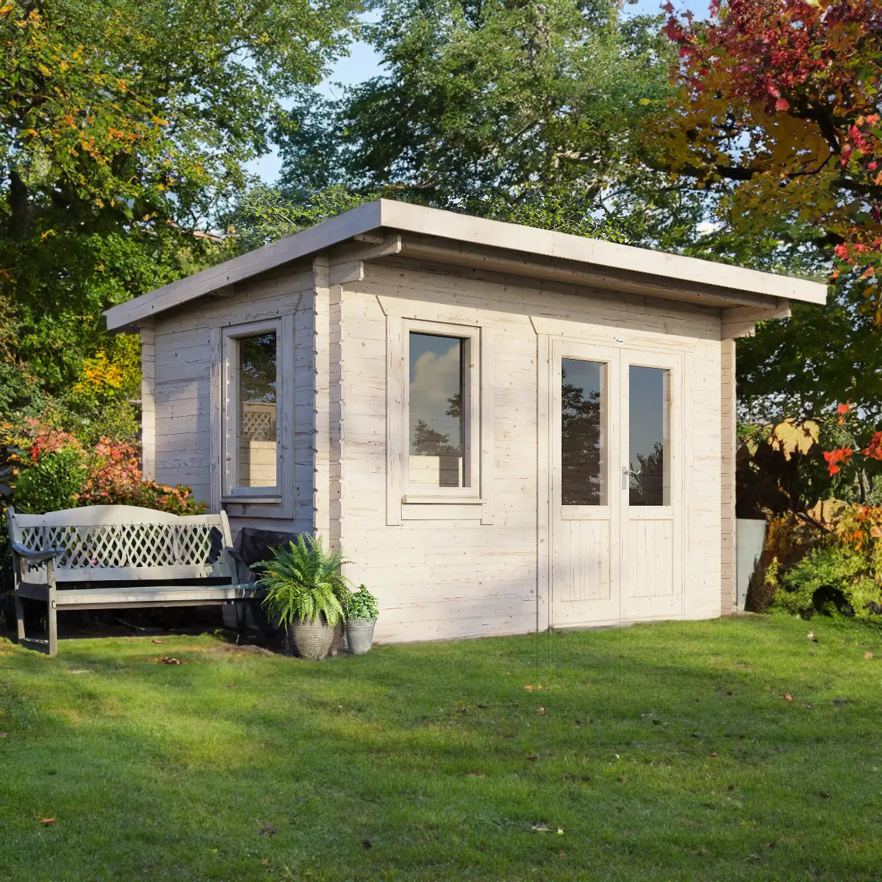 Powersheds Pent Log Cabin - 28mm
