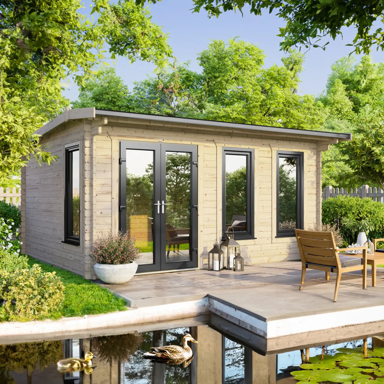 Powersheds Apex Log Cabin - 44mm