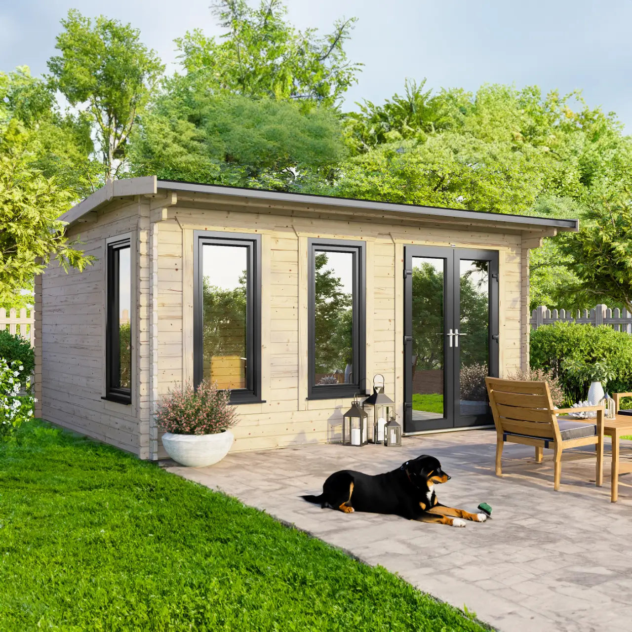 Powersheds Apex Log Cabin - 44mm