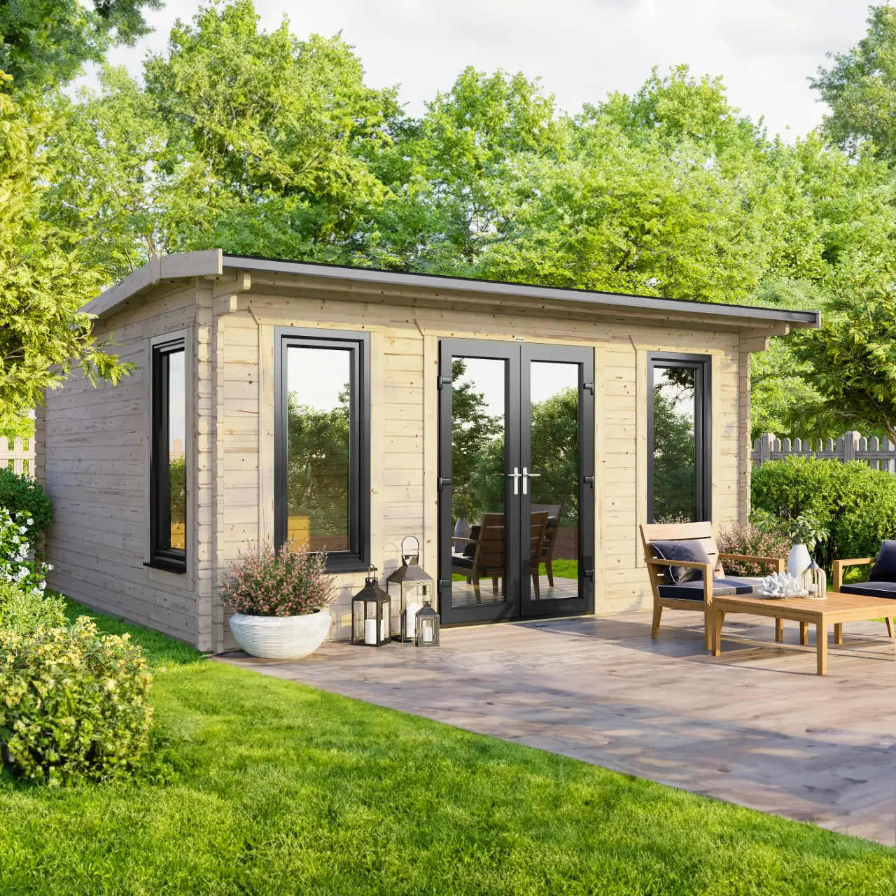 Powersheds Apex Log Cabin - 44mm