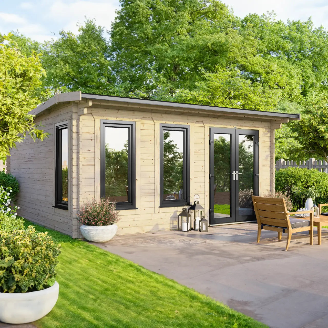 Powersheds Apex Log Cabin - 44mm