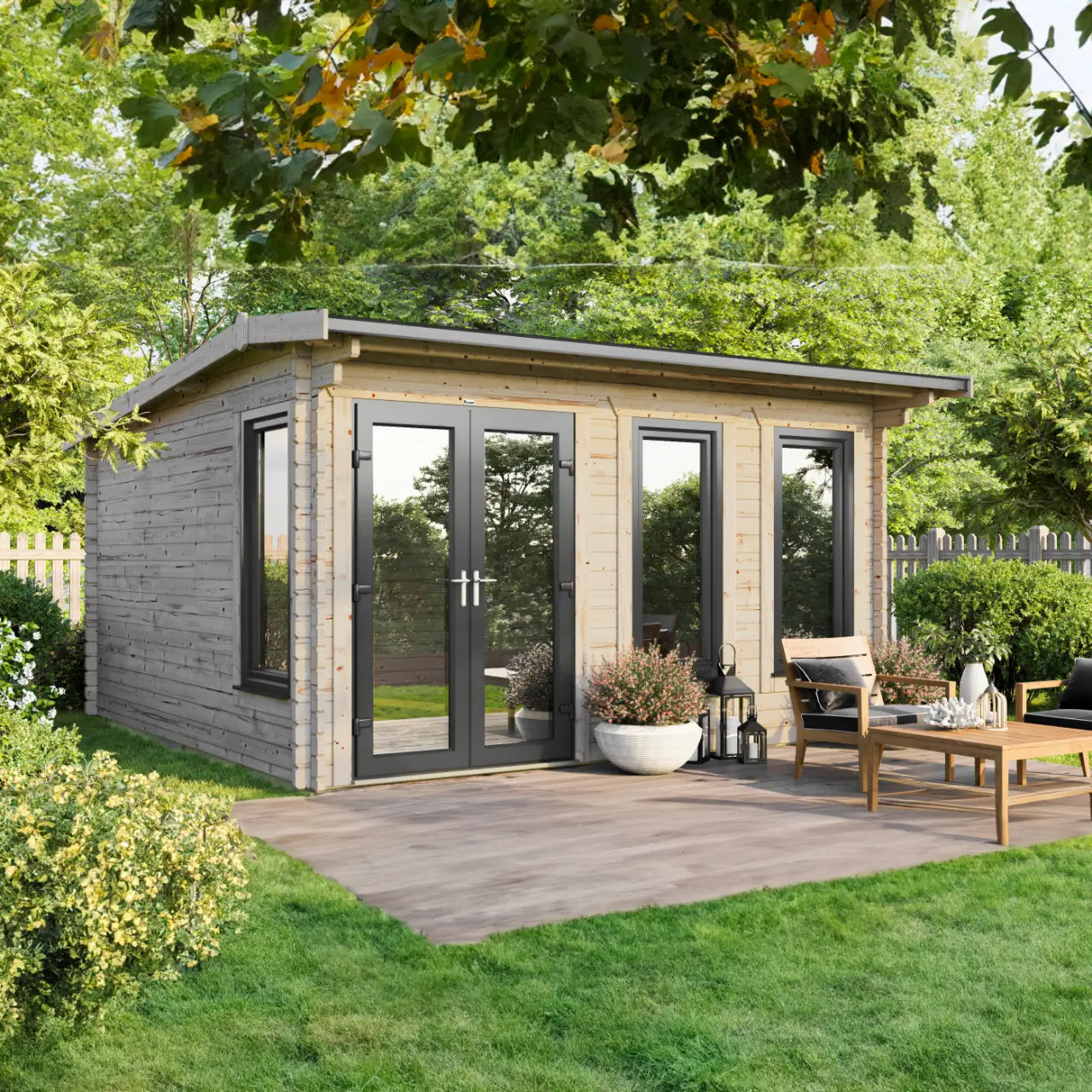 Powersheds Apex Log Cabin - 44mm