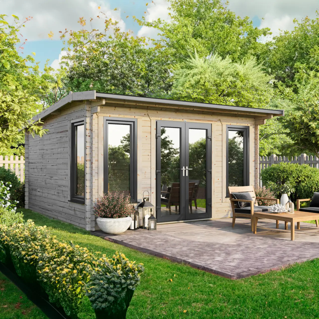 Powersheds Apex Log Cabin - 44mm
