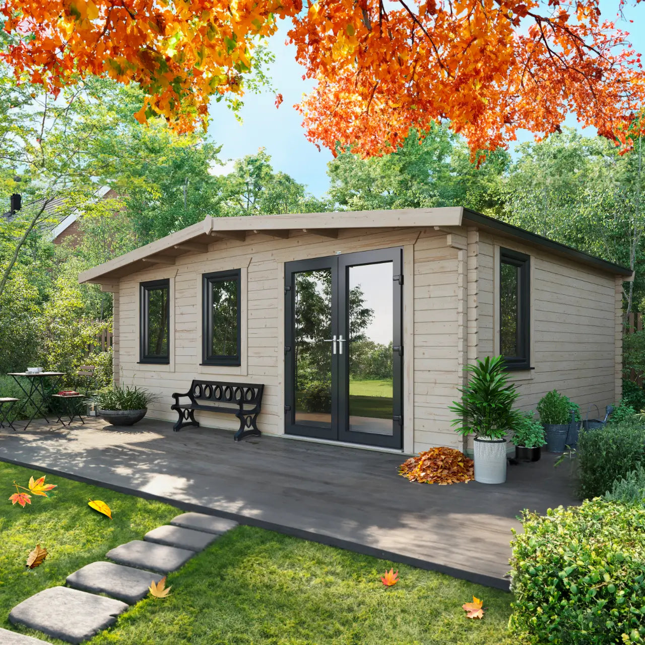 Powersheds Chalet Log Cabin - 44mm