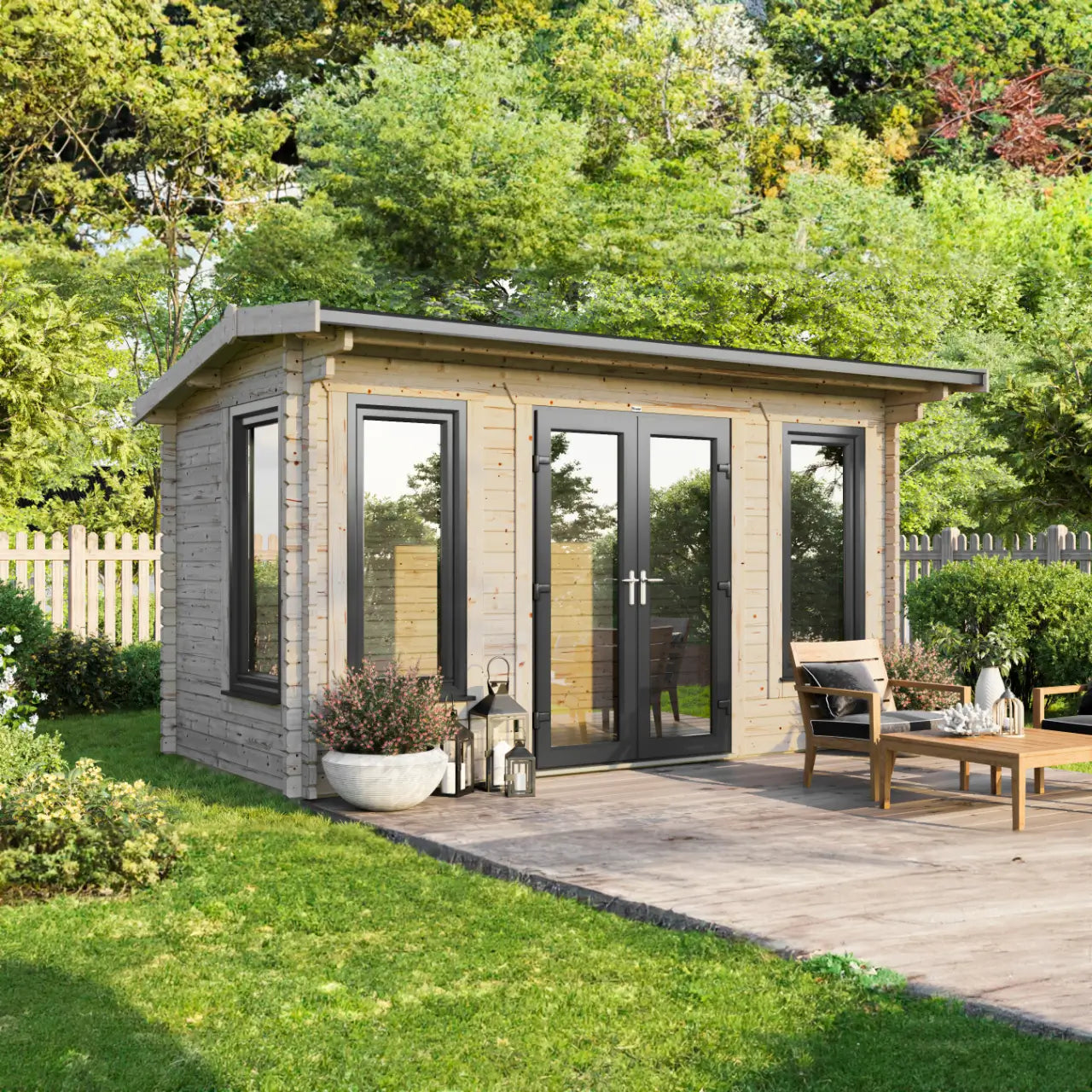 Powersheds Apex Log Cabin - 44mm