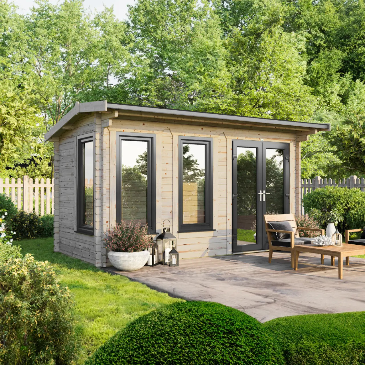 Powersheds Apex Log Cabin - 44mm