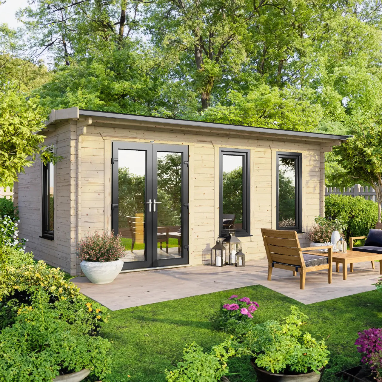 Powersheds Apex Log Cabin - 44mm