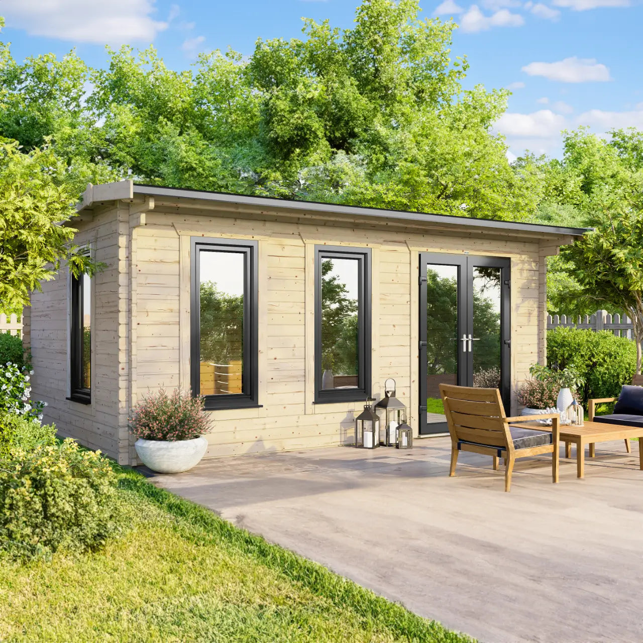 Powersheds Apex Log Cabin - 44mm