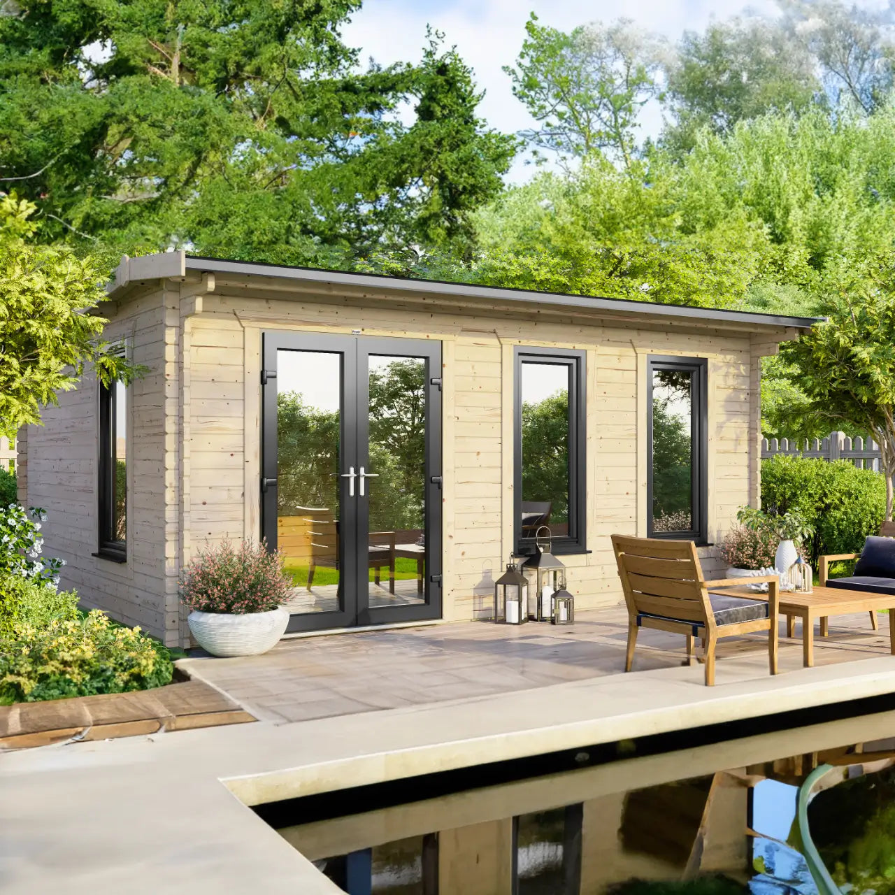 Powersheds Apex Log Cabin - 44mm