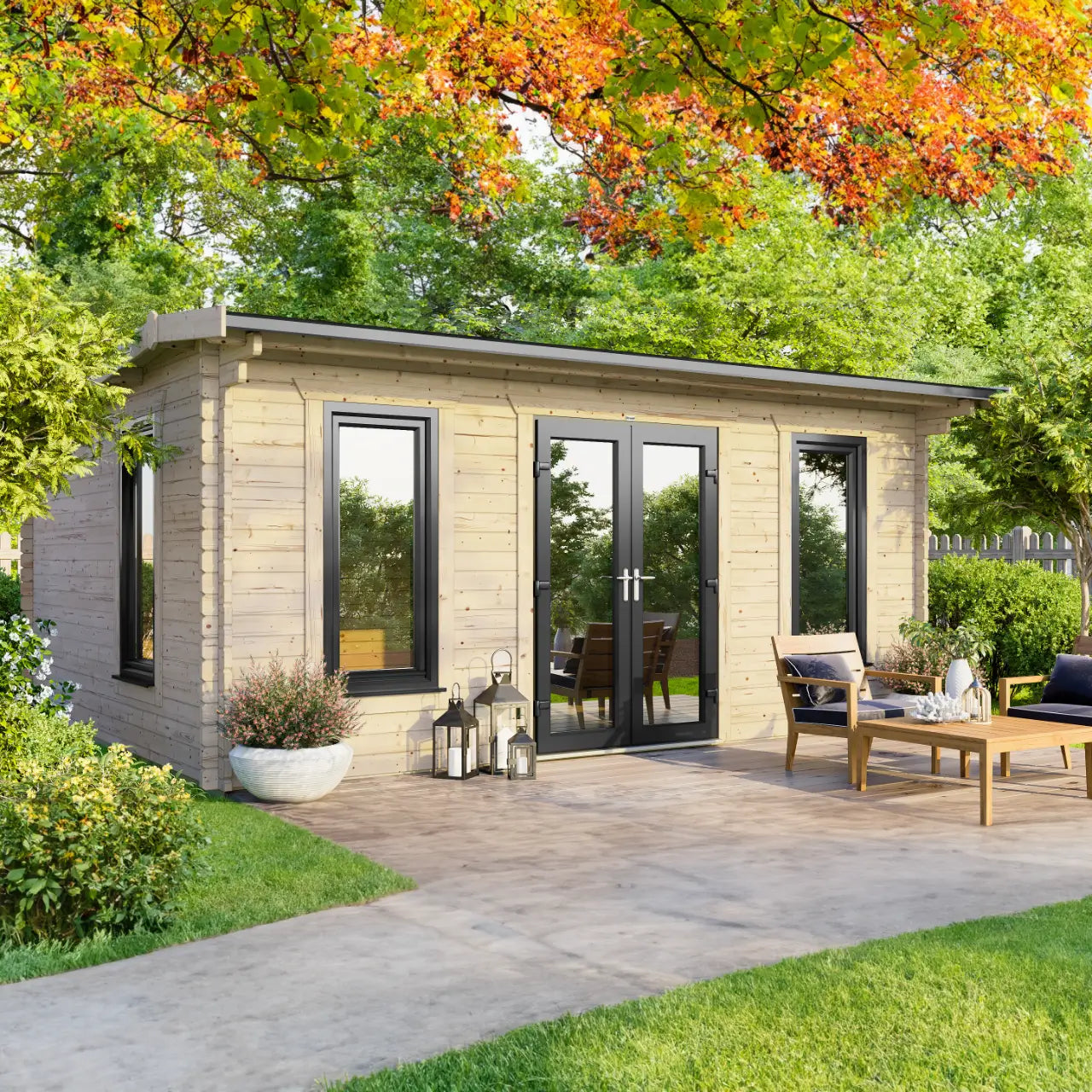 Powersheds Apex Log Cabin - 44mm