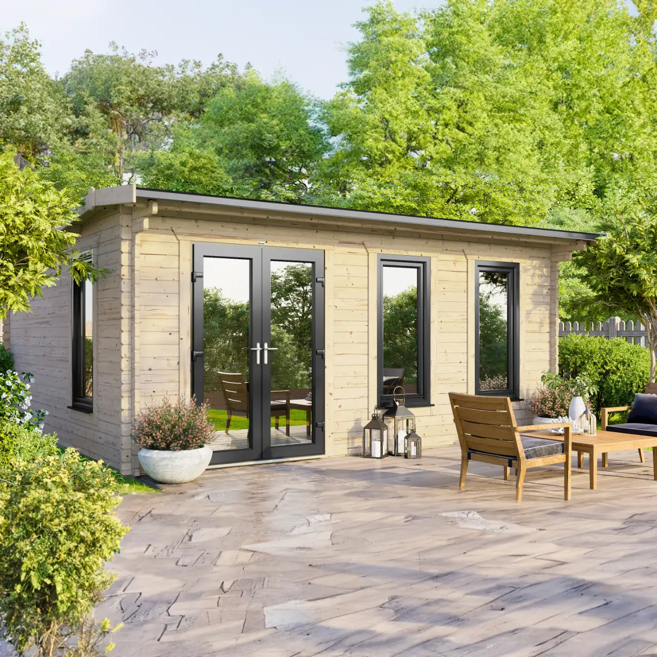 Powersheds Apex Log Cabin - 44mm