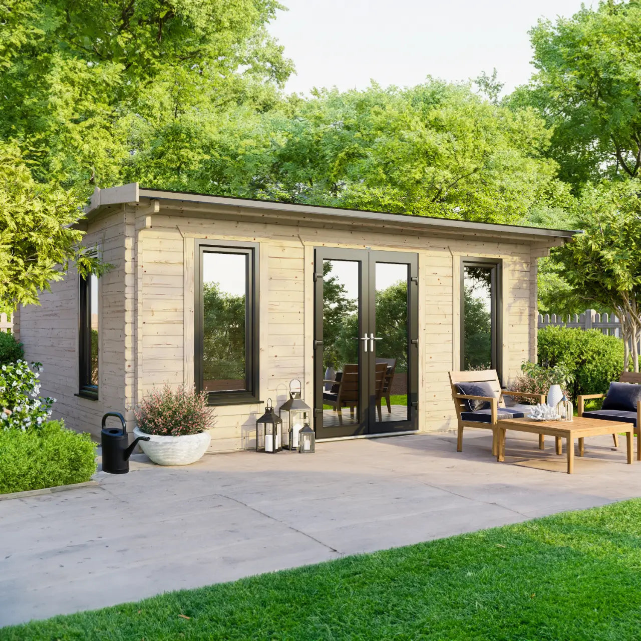 Powersheds Apex Log Cabin - 44mm