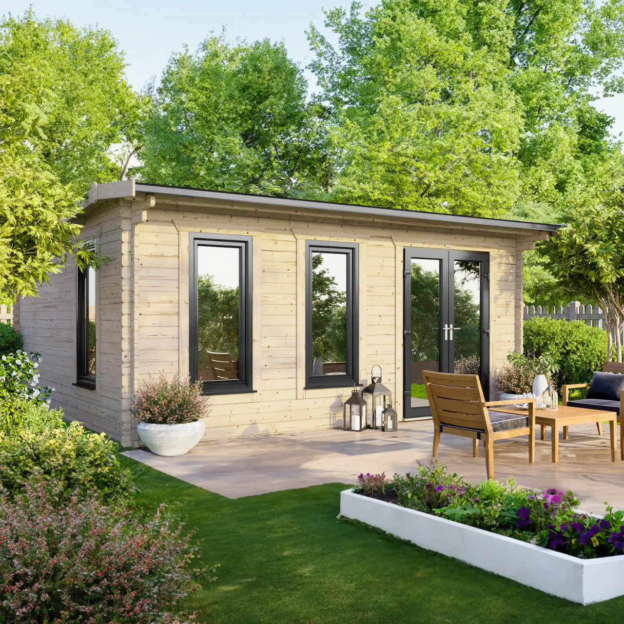 Powersheds Apex Log Cabin - 44mm
