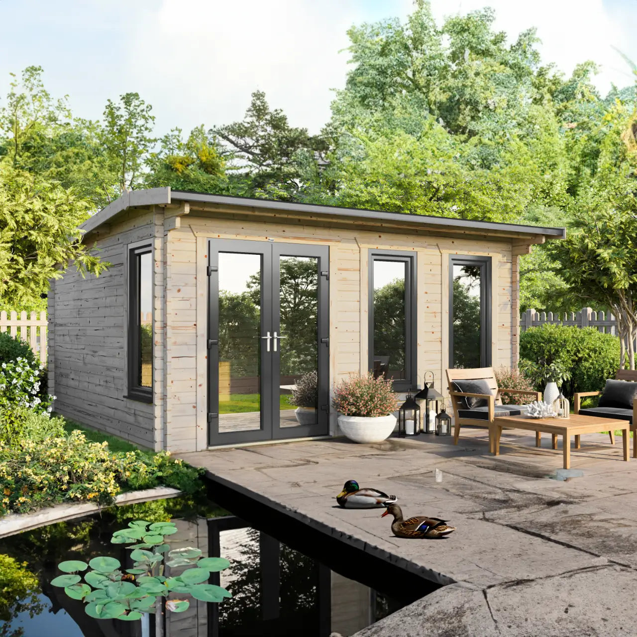 Powersheds Apex Log Cabin - 44mm
