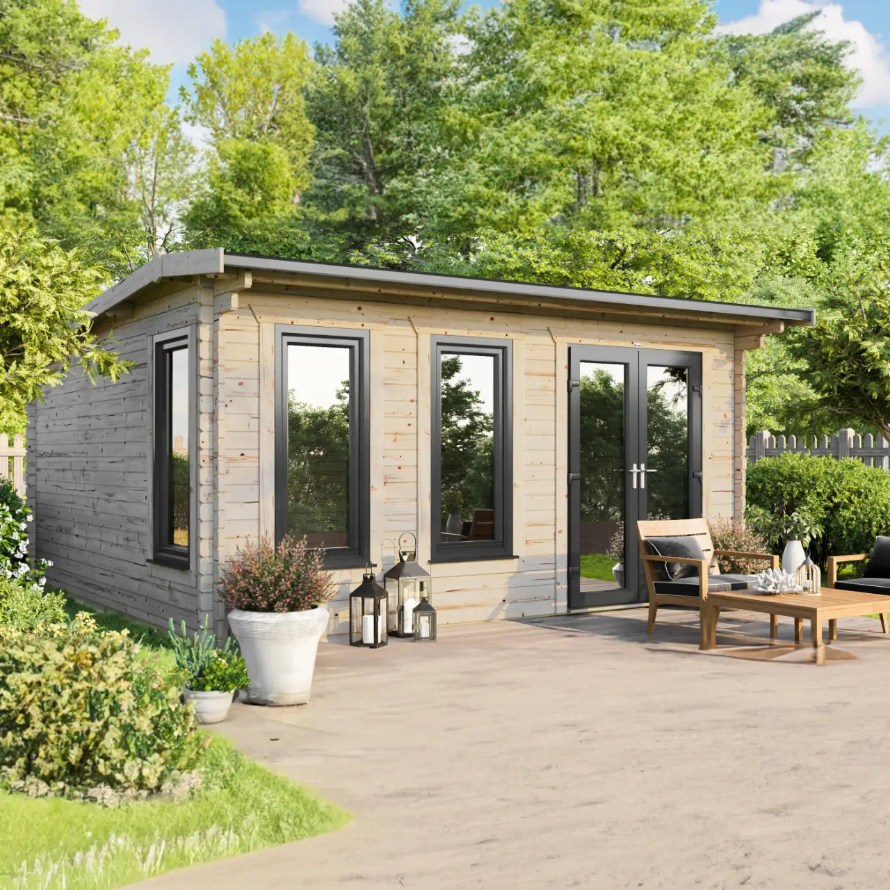 Powersheds Apex Log Cabin - 44mm