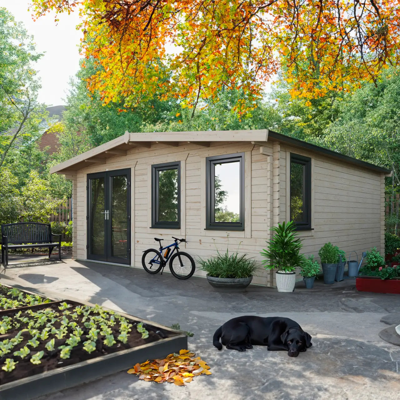 Powersheds Chalet Log Cabin - 44mm