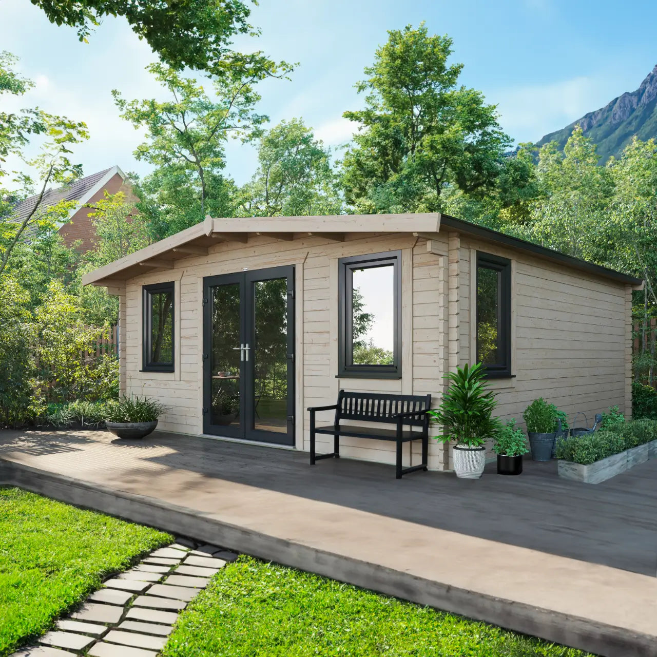 Powersheds Chalet Log Cabin - 44mm