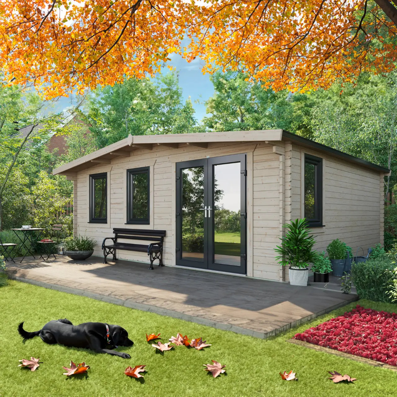 Powersheds Chalet Log Cabin - 44mm