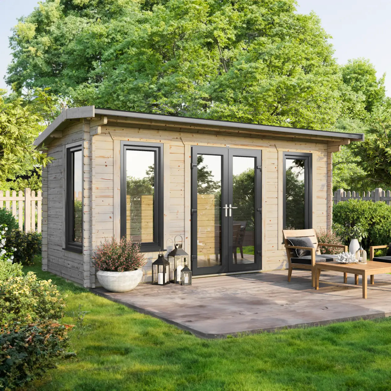 Powersheds Apex Log Cabin - 44mm