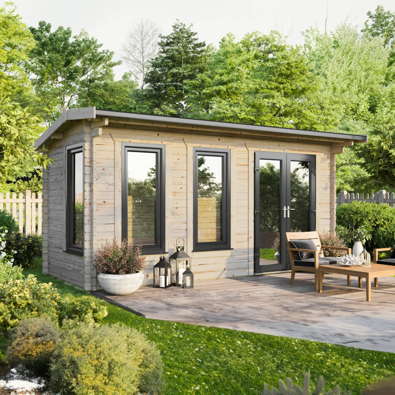 Powersheds Apex Log Cabin - 44mm