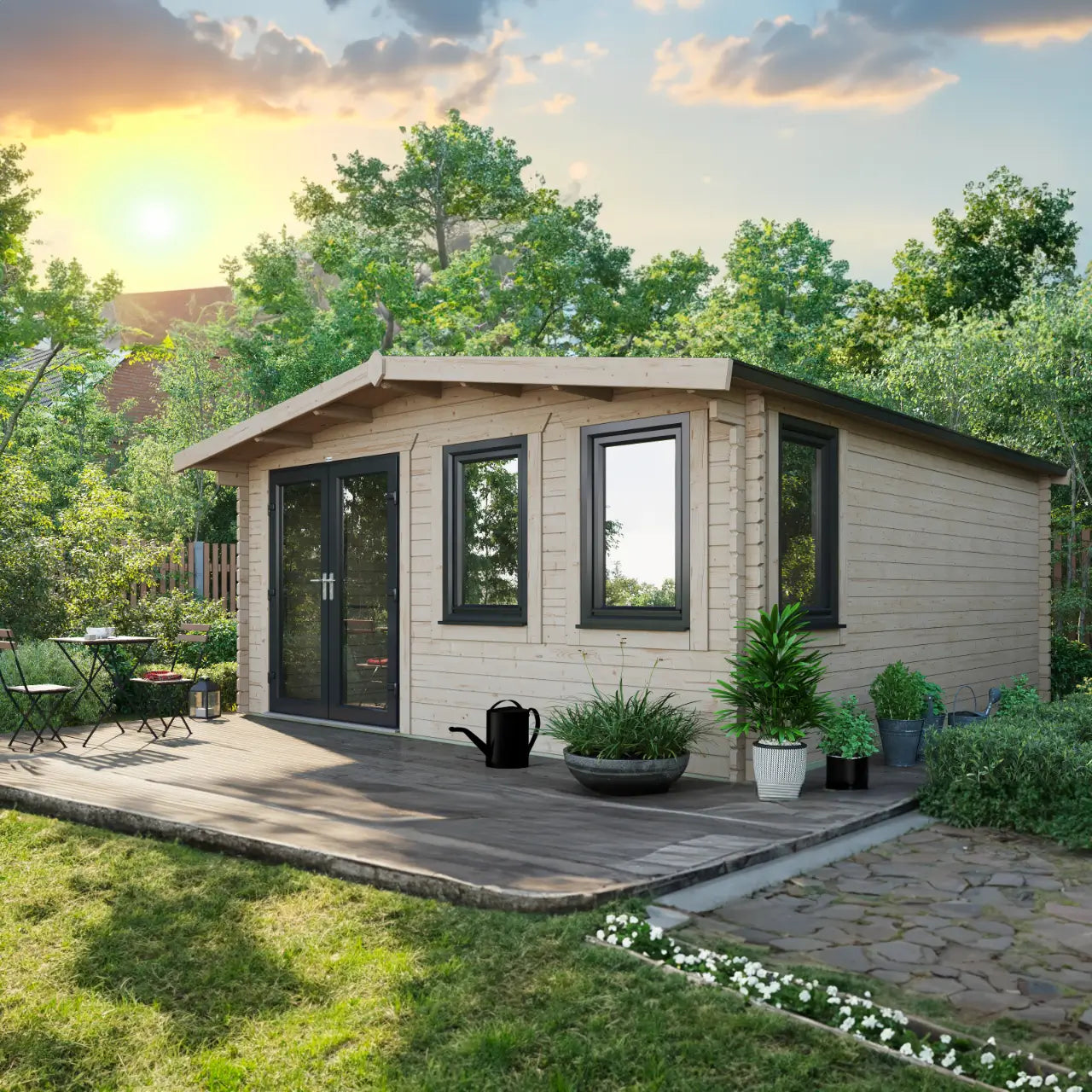 Powersheds Chalet Log Cabin - 44mm