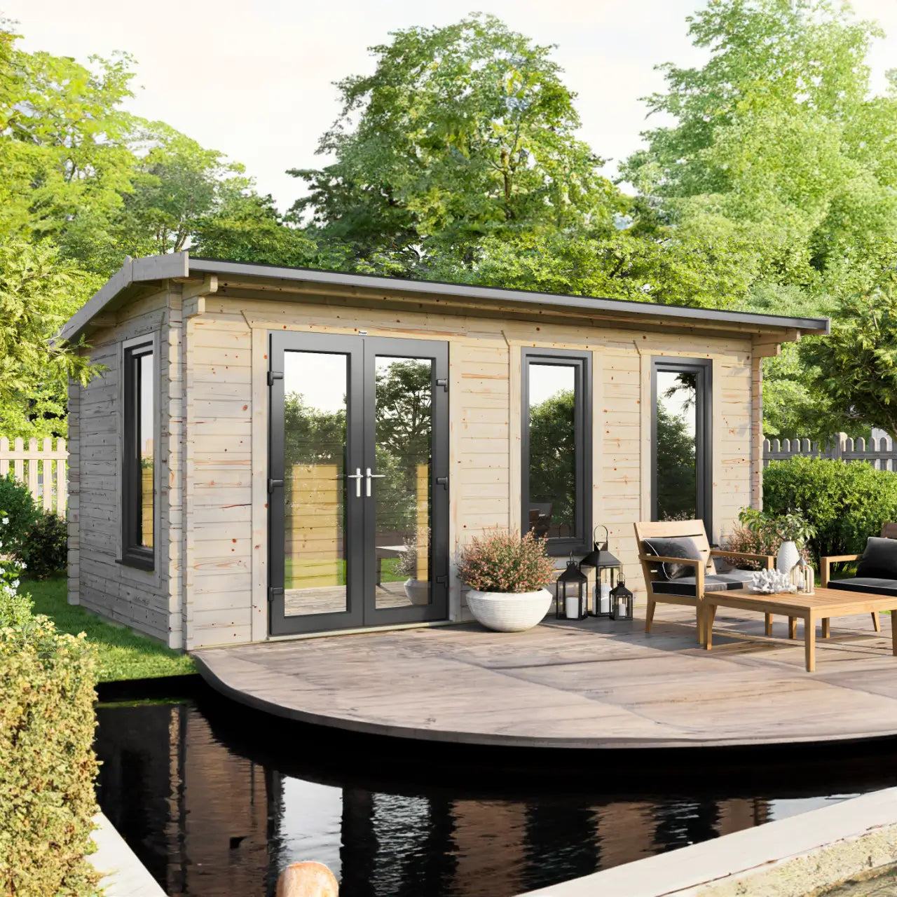 Powersheds Apex Log Cabin - 44mm