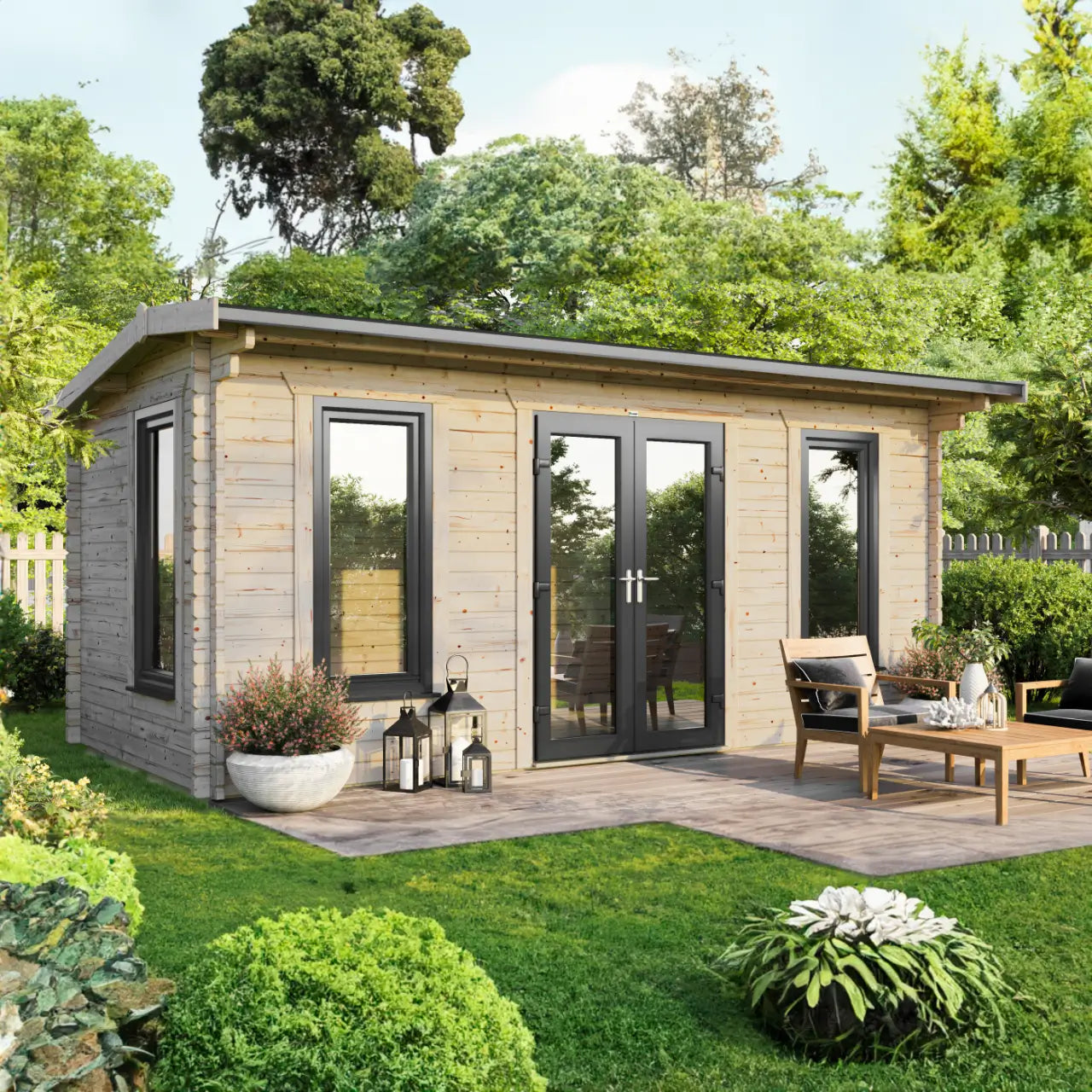 Powersheds Apex Log Cabin - 44mm