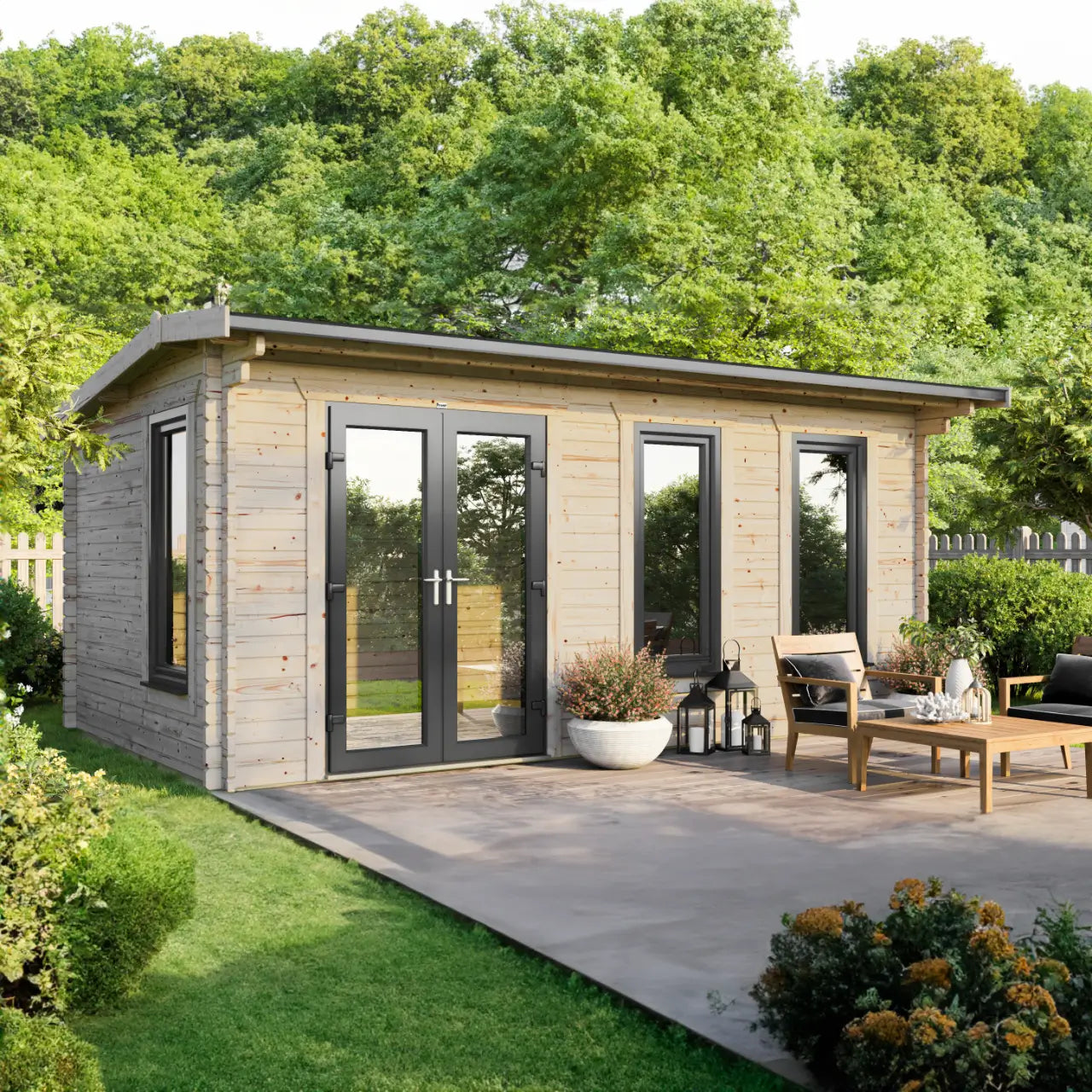 Powersheds Apex Log Cabin - 44mm