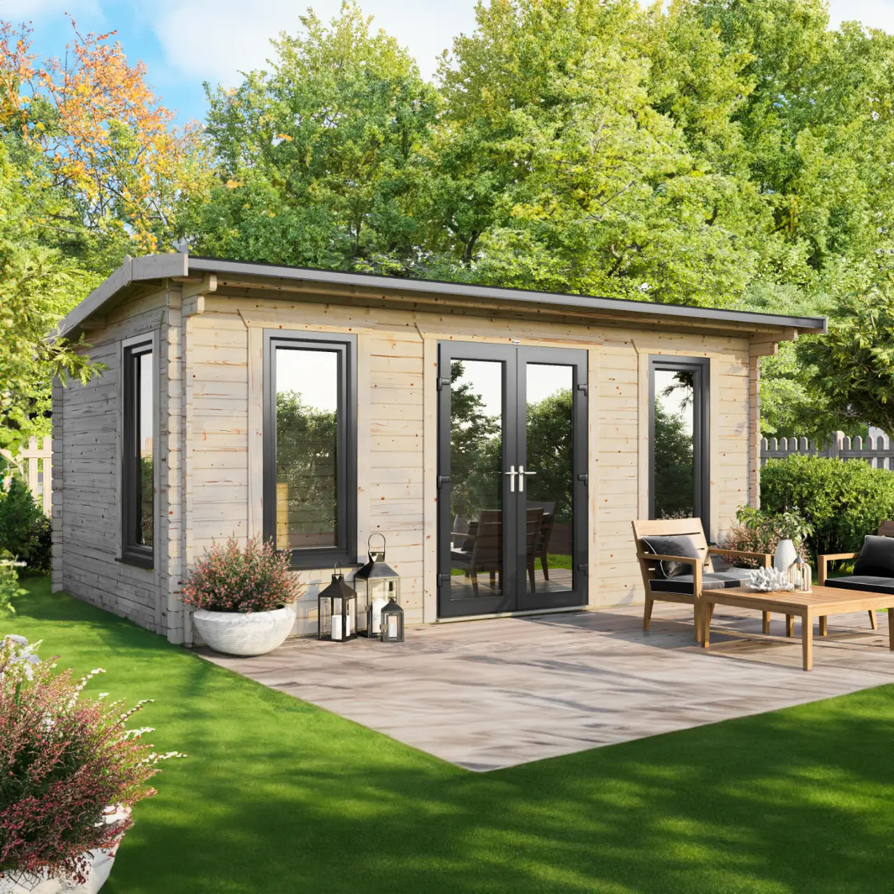 Powersheds Apex Log Cabin - 44mm