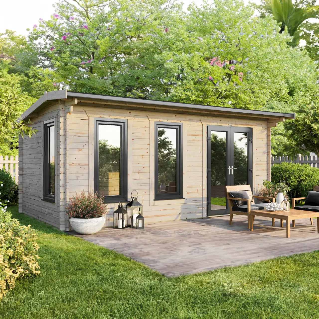 Powersheds Apex Log Cabin - 44mm