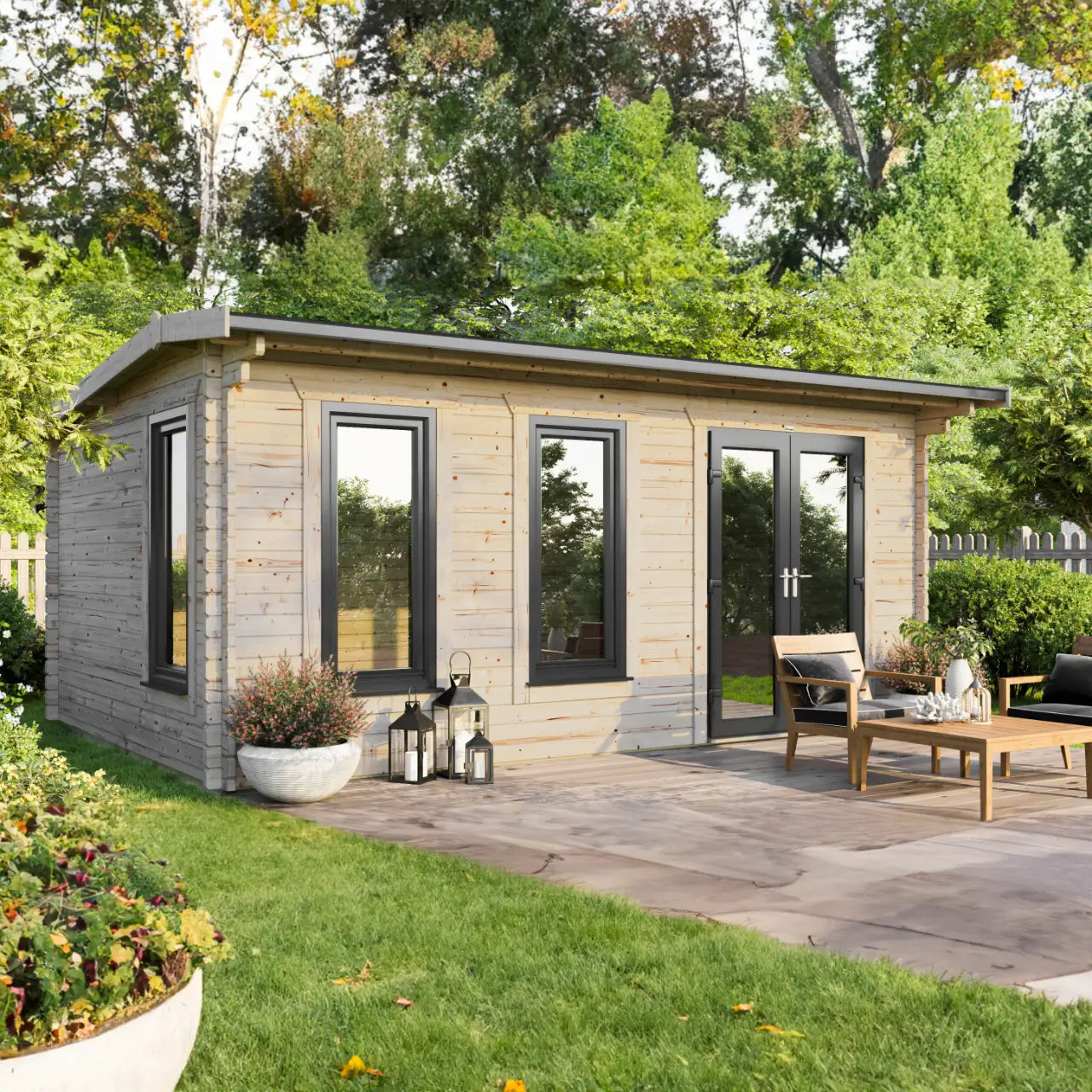 Powersheds Apex Log Cabin - 44mm