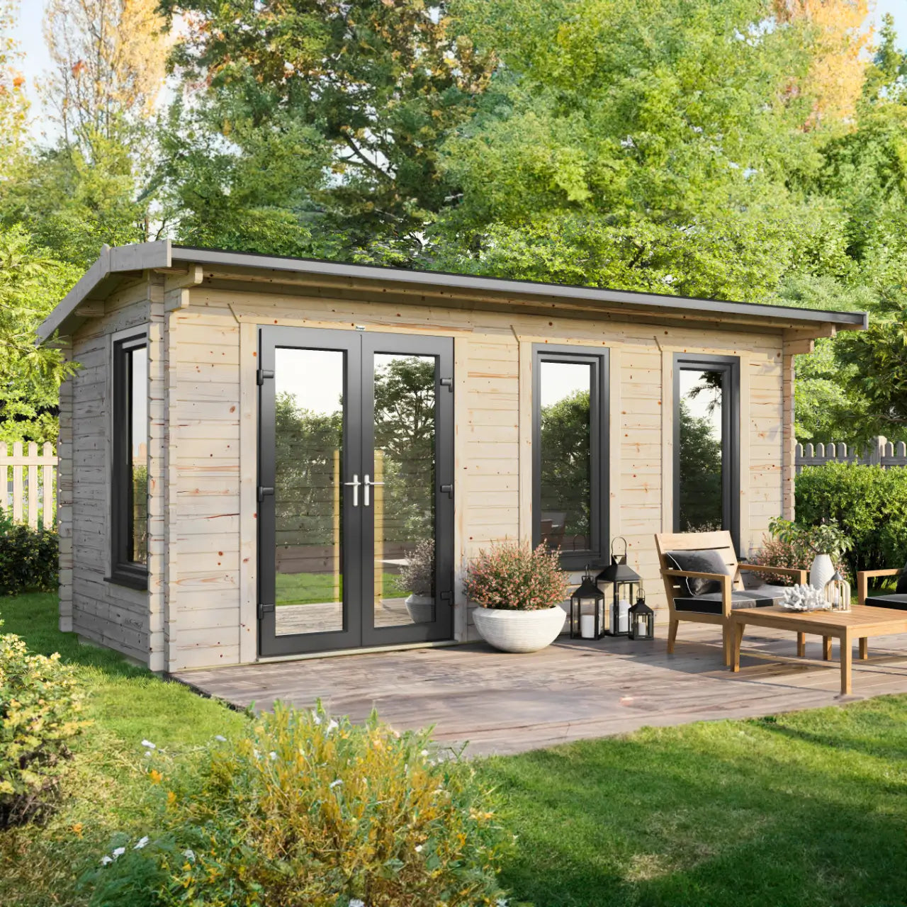 Powersheds Apex Log Cabin - 44mm