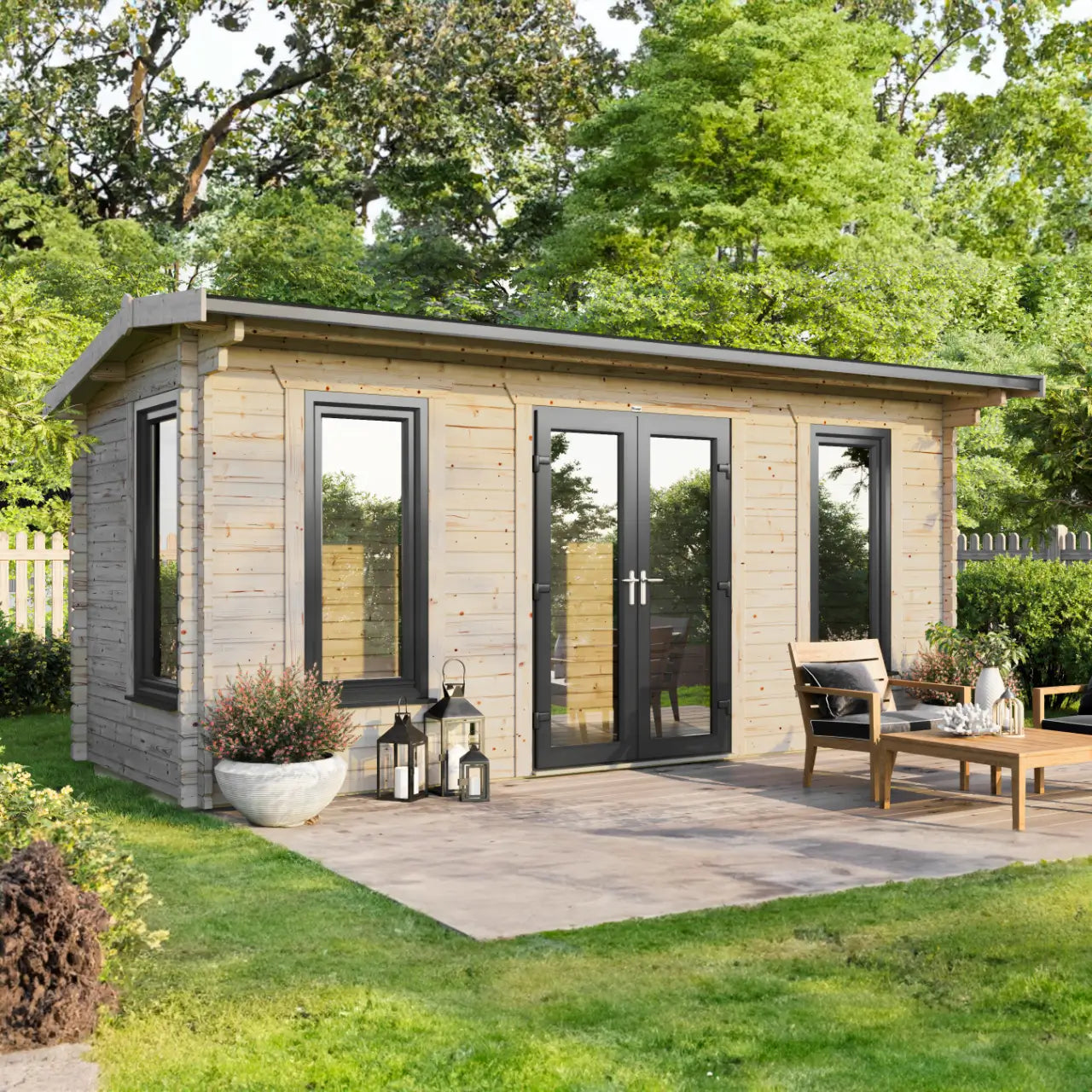 Powersheds Apex Log Cabin - 44mm