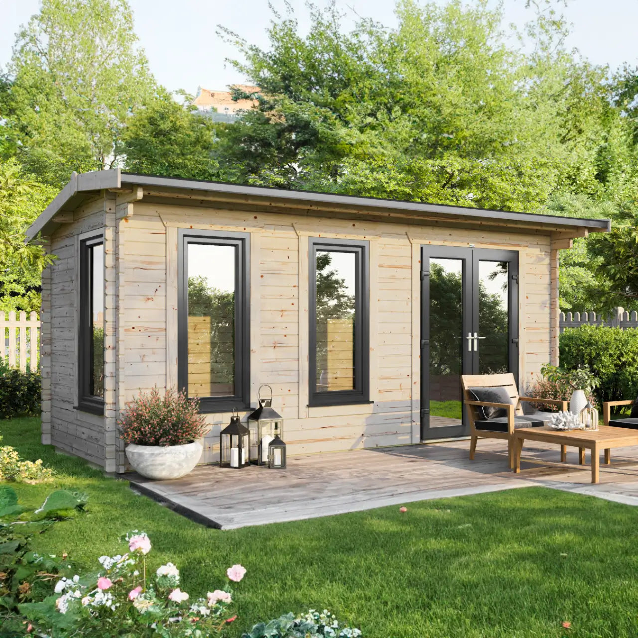 Powersheds Apex Log Cabin - 44mm