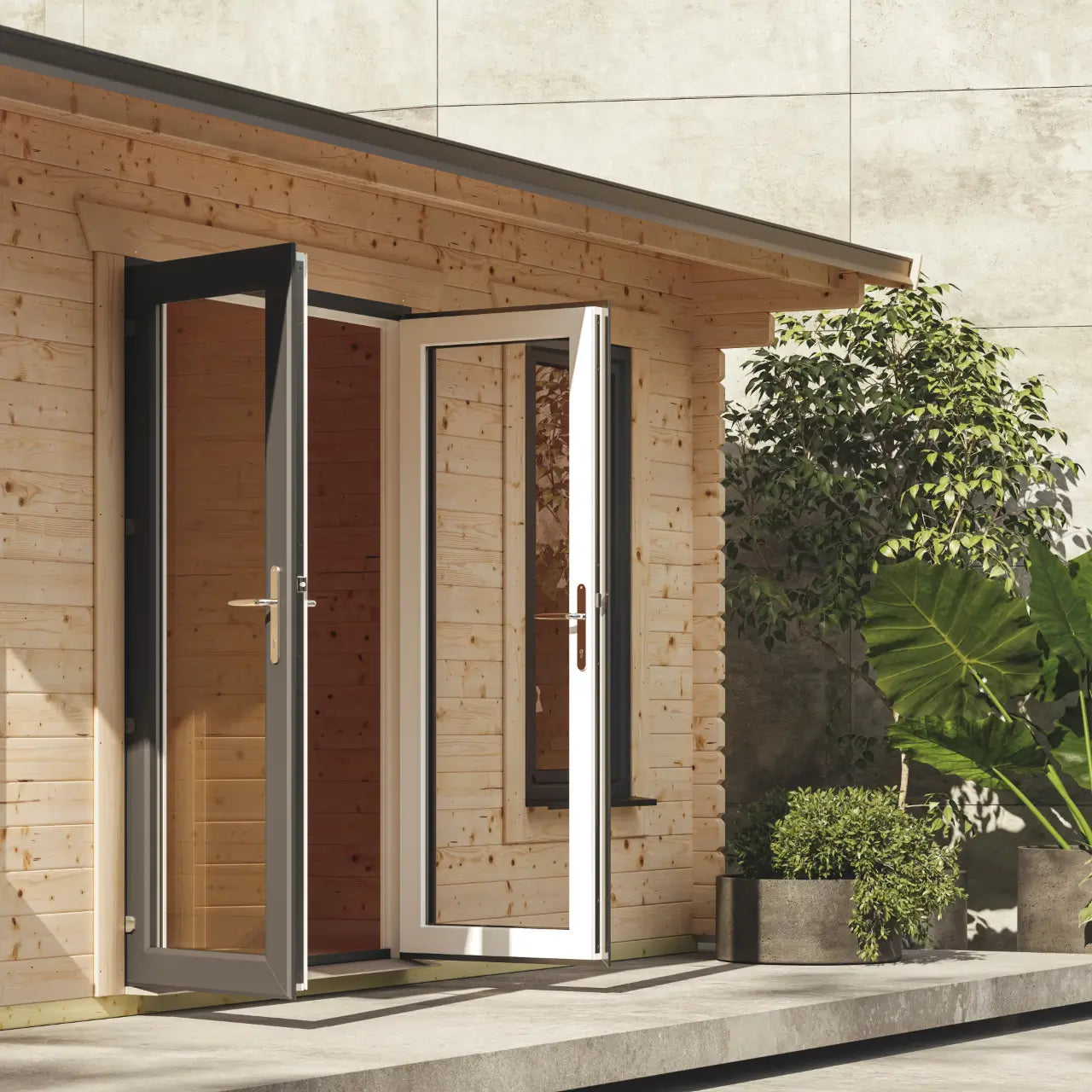 Powersheds Apex Log Cabin - 44mm