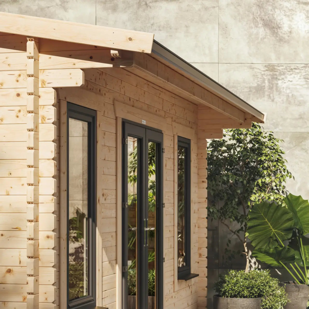 Powersheds Apex Log Cabin - 44mm